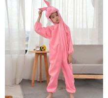 Çocuk Tavşan Kostümü Pembe Renk 6-7 Yaş 120 cm