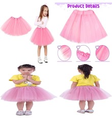 Pembe Renk Tütü Etek Bale Eteği Gösteri Eteği Çocuk Bebek Boy