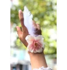 Bride to be Gelin Bilekliği Tüy ve İnci Boncuk Somon Renkli Bekarlığa Veda Partisi Bilekliği 10 Adet