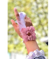 Bride to be Gelin Bilekliği Tüy ve İnci Boncuk Pembe Renkli Bekarlığa Veda Partisi Bilekliği 10 Adet