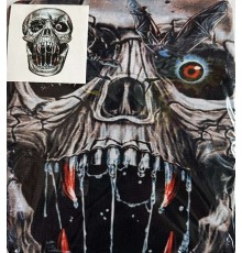 Yüze Yapışan Kafaya Tam Geçmeli Streç Ürpertici Yaratık Maske Bez Maske Model 14