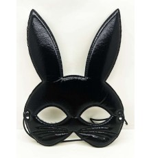 Siyah Renk Kumaş Malzemeden İmal Eva Tavşan Maskesi 19x15 cm