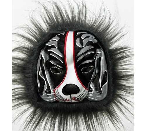 Köpek Maskesi - Kurt Maskesi Yetişkin Çocuk Uyumlu Siyah Renk Model 1