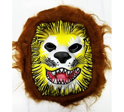 Köpek Maskesi - Kurt Maskesi - Aslan Maskesi Yetişkin Çocuk Uyumlu Kahve Renk Model 8