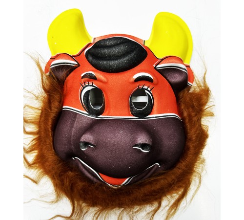 İnek Maskesi - Sarı Kulaklı Sevimli İnek Maskesi Yetişkin Çocuk Uyumlu Model 11