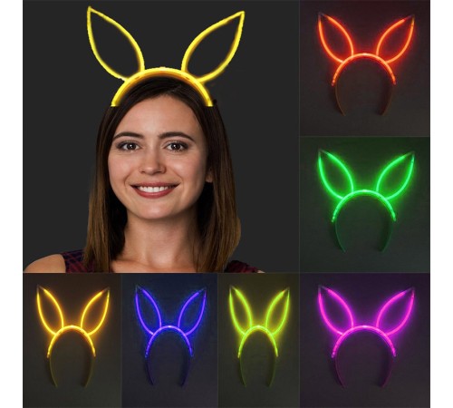 Karanlıkta Yanan Fosforlu Glow Stick Taç 6 Renk 6 Adet