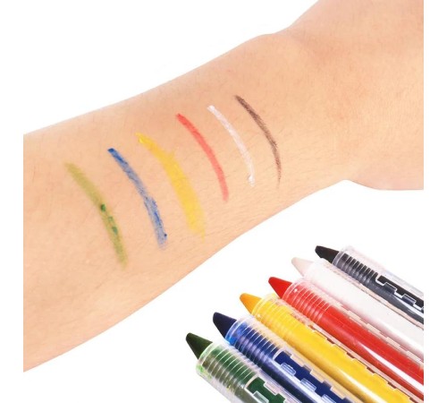 Palyaço Yüz Boyama Seti Kalemli Makyaj Boyama Seti 6 Renk