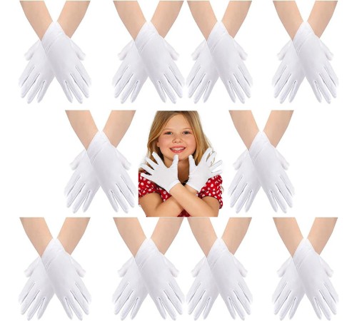 Beyaz Renk Likralı 23 Nisan 29 Ekim 19 Mayıs Gösteri Bando Eldiveni 10 Çift ( 20 Adet )