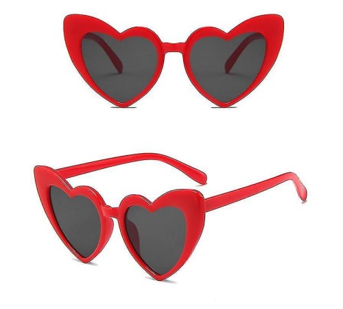 Kırmızı Renk Kalp Şekilli Parti Gözlüğü 15x5 cm