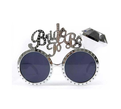 Gümüş Renk Bride To Be Yazılı Gelin Gözlüğü 15x10 cm