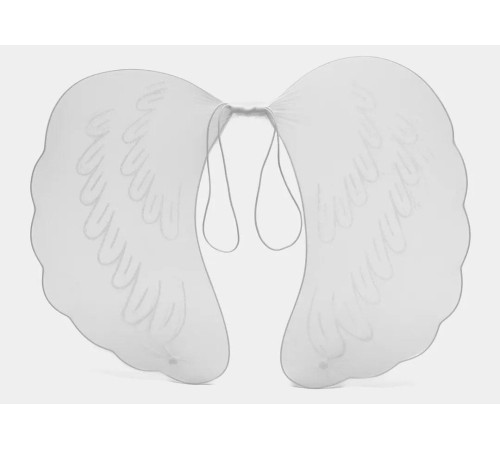 Beyaz Renk Ortası Beyaz Tüylü Tül Peri Kanadı 40x50 Cm