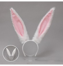 Peluş Malzemeden İmal Mega Boy Şekil Verilebilir Tavşan Kulağı Beyaz 14X43 cm