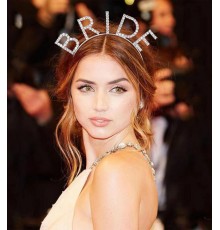 Mega Boy Kristal Taşlı Gümüş Bride Taç Gelin Tacı 20X21 cm