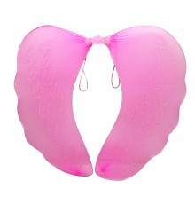 Pembe Renk Ortası Pembe Tüylü Tül Peri Kanadı 40x50 cm