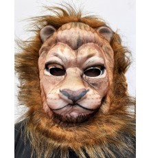 Koyu Kahve Yeleli Aslan Maskesi Mega Eva Malzeme Peluş Maske 1 No