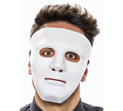 Beyaz Renk Hip Hop Anonim Jabbawockeez Dans Maskesi 18x19 cm