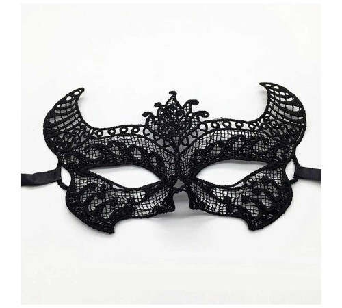 Siyah Renk Dantel Kesim Dantel İşlemeli Balo Parti Maskesi 2 No