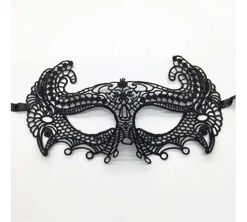Siyah Renk Dantel Kesim Dantel İşlemeli Balo Parti Maskesi 4 No