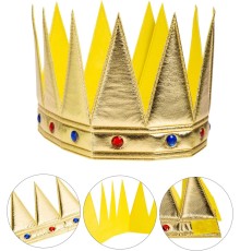 Altın Renk Eva Yumuşak Kral Kraliyet Tacı Yetişkin Çocuk Uyumlu 55 cm
