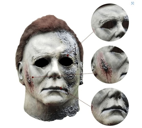 Michael Myers Lateks Maske - Michael Myers Et Maske Kafaya Tam Geçmeli