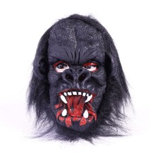 Lateks Goril Maskesi Maymun Maskesi Et Maskesi Orangutan Siyah Saçlı 2 No