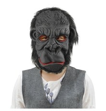 Lateks Goril Maskesi Maymun Maskesi Et Maskesi Orangutan Siyah Saçlı 3 No
