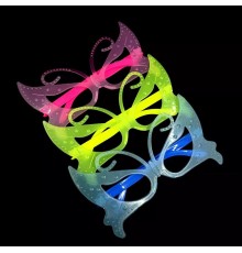 Fosforlu Model Glow Parti Gözlüğü Karanlıkta Yanan Gözlükler 12 Adet