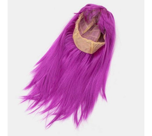 Fuşya Renk Düz Kesim Uzun Parti Peruğu Takma Saç
