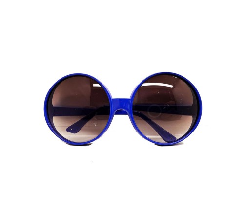 Yuvarlak Yeşilçam 80 li 90 lı Yıllar Parti Gözlüğü Retro Mavi Renk