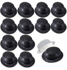 Siyah Renk Simli Melon Yuvarlak Parti Şapkası 12 Adet