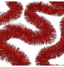 Parti İçin Mega Kalın Sim Süs 2 Metre Uzunluk 10 cm Genişlik Kırmızı İthal