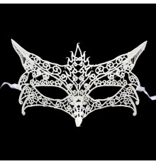 Beyaz Renk Dantel Kesim Dantel İşlemeli Balo Parti Maskesi 7 No