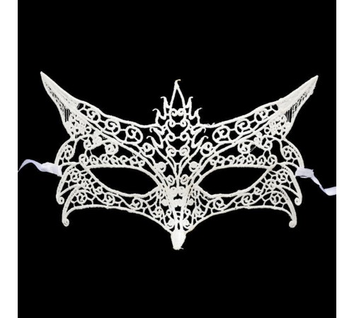 Beyaz Renk Dantel Kesim Dantel İşlemeli Balo Parti Maskesi 7 No