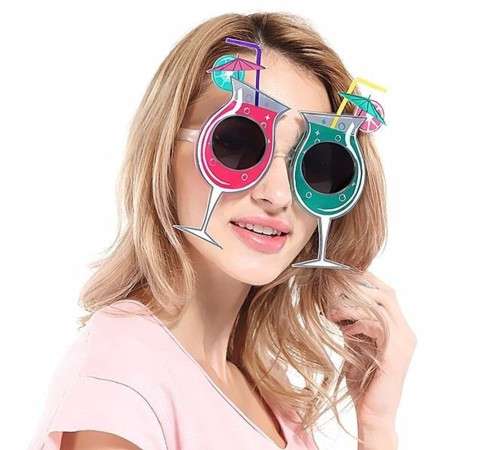 Kokteyl Temalı Hawaii Yaz Partisi Gözlüğü 15x16 cm