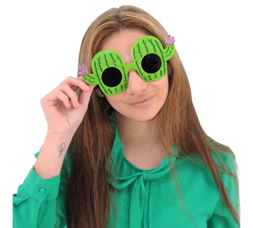 Kaktüs Temalı Hawaii Yaz Partisi Gözlüğü 8.5x18.5 cm