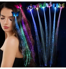 Led Fiber Optik Işıklı Saç Klipsi 1 Adet