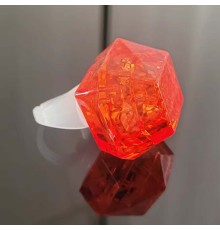Kristal Tasarımlı Led Glow Işıklı 3 Modlu Kırmızı Yüzük 3.5 x 5 cm