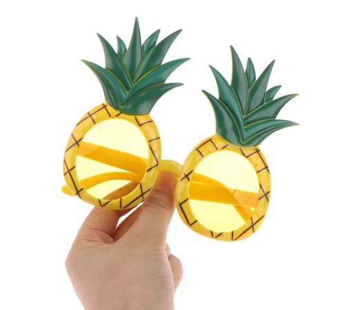 Tropikal Hawaii Ananas Şekilli Parti Gözlüğü 9.5 x 14 cm