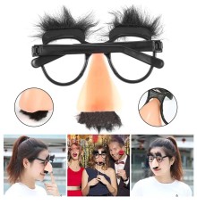 Eğlenceli Kılık Değiştirme Kaş Bıyık Mizah Gözlüğü 9x13 cm