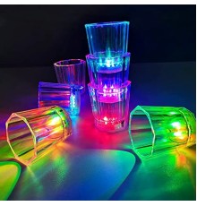 Renkli Led Parlayan Fiber Optik Glow Işıklı Bardak 5,5 x 5,5 cm