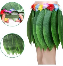 Tropikal Esintili Hawaii Yapraklı Parti Eteği Yetişkin Boy