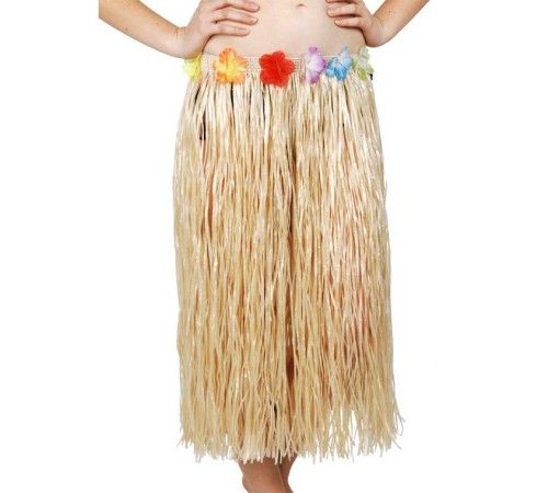 Hawaii Tarzı Hula Eteği – 60 cm Hasır Naturel Etek