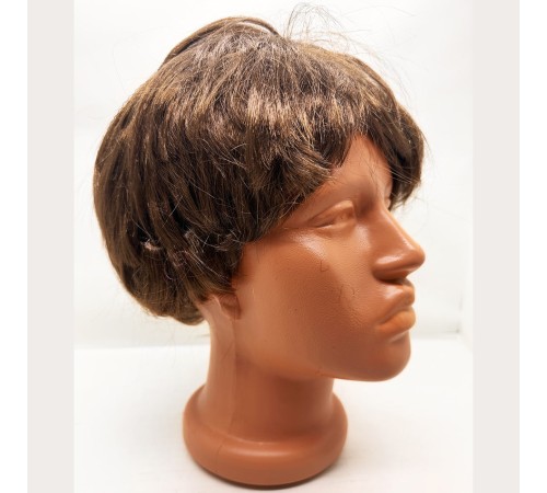 Kahve Renk Kısa Kesim İçi Astarlı Erkek Peruğu