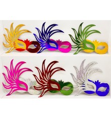 Rengarenk Kağıt Malzemeden İmal Parti Balo Maskesi 6 Adet