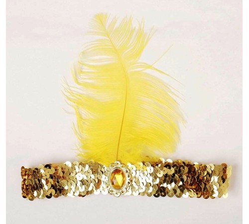 70'ler 80'ler ve 90'lar Temalı Altın Renk Çarliston Saç Bandı