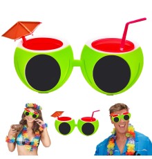 Karpuz Şekilli Tropikal Hawaii Yaza Merhaba Parti Gözlüğü