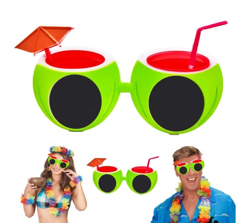 Karpuz Şekilli Tropikal Hawaii Yaza Merhaba Parti Gözlüğü