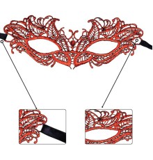 Kırmızı Dantel Masquerade Maskesi 5 No