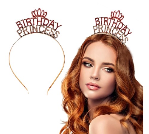 Birthday Princess Kristal Taç – Rose Gold Kaplama