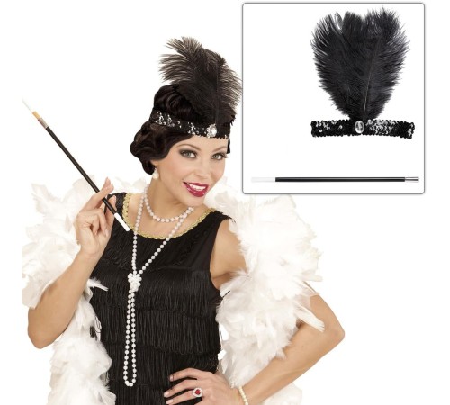 Retro Charliston Aksesuar Seti – 20'ler 90'lar Gatsby Kostüm Seti